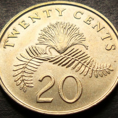 Moneda exotica 20 CENTI - SINGAPORE, anul 1989 * cod 3385 = A.UNC
