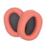 Set 2 bureti TXE pentru casti Sony WH-H900N / MDR-100ABN, Over-Ear, Portocaliu, Spuma cu memorie, Piele ecologica