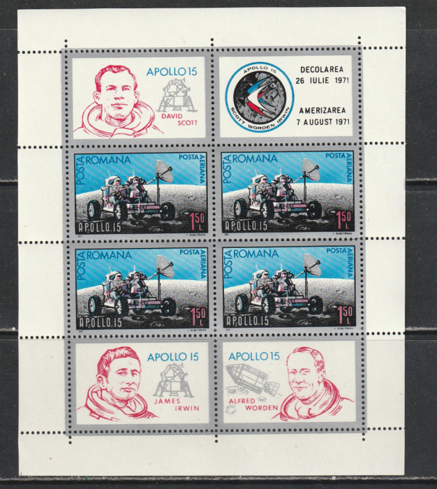 Romania 1971 - #772 Apollo 15 S/S 1v MNH