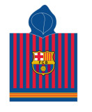 Cumpara ieftin Poncho FC Barcelona, cu gluga, bumbac 100%, 60x120cm