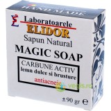 Sapun Antiacneic cu Carbune Activ, Lemn Dulce si Brusture Magic Soap 90g
