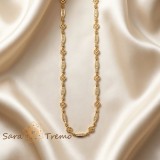 Cumpara ieftin Colier Armonia Regala , Colier placat cu aur 14K cu cristale zirconia