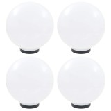 Lampi glob cu LED, 4 buc., 30 cm, PMMA, sferic