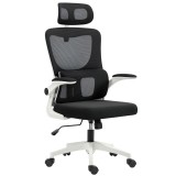 Vinsetto Scaun de Birou Ergonomic cu Tetieră Detașabilă Negru | Aosom Romania