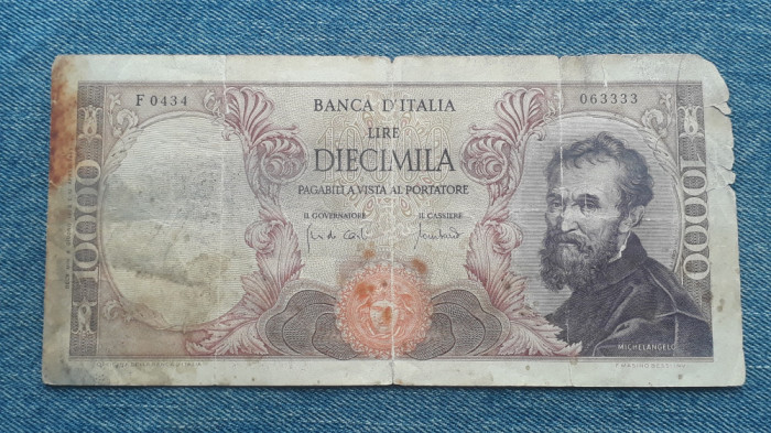 10000 Lire 1970 Italia / Michelangelo Buonarroti
