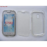 Husa Silicon Transparenta cu Capac Touchscreen Samsung Galaxy S7562, Protectie Completa