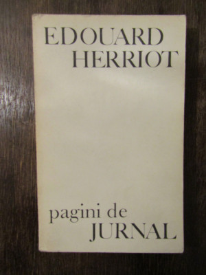 PAGINI DE JURNAL -EDOUARD HERRIOT foto