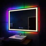 Oglinda LED Rectangulara 120x80cm Verite MotionGlow Marcello, Sistem Dezaburire, Ceas &amp; Termometru, Dimabila W09/120X80BTRGB