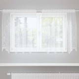 vidaXL Perdele cu perdele Floral Alb 150 x 100 cm Poliester