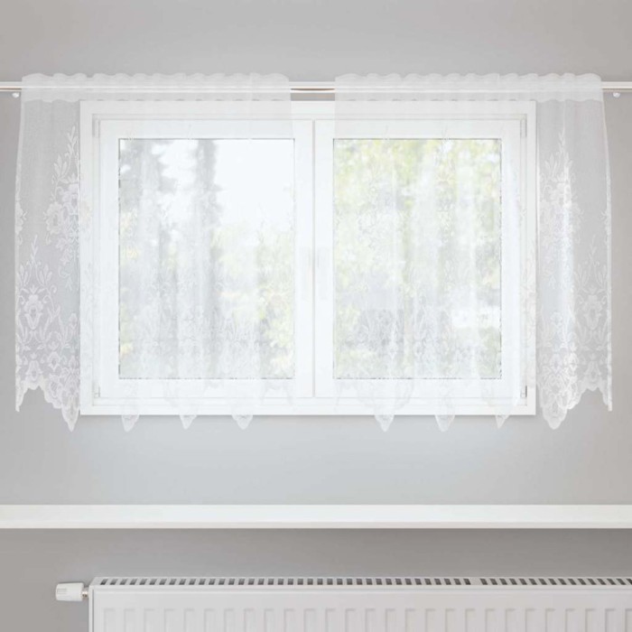 vidaXL Perdele cu perdele Alb 500x100cm Poliester 4107865