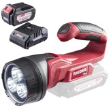 Raider RDP-SCLWL20 + RDP-R20 - Lampa + Set 1 acumulator si incarcator Li-Ion 20 V 4 Ah