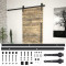 vidaXL Set feronerie pentru uși glisante, negru, 200 cm, oțel