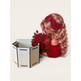 Cumpara ieftin Cutie Florală cu Fetiță și Trandafiri &ndash; Suport pentru Aranjamente Florale