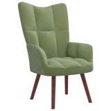 Gossi scaun de relaxare, verde deschis, catifea