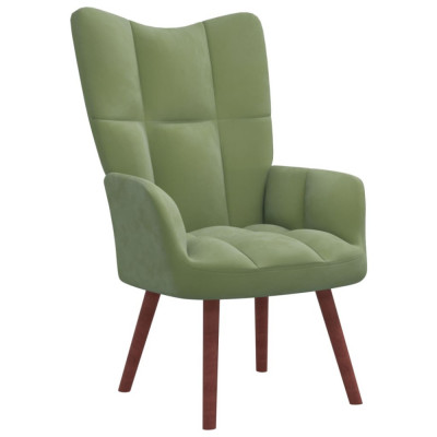 Gossi scaun de relaxare, verde deschis, catifea foto