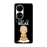 Husa compatibila cu Huawei P50 Pro model Time to relax, Silicon, TPU, Viceversa