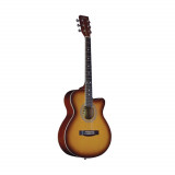 Chitara clasica din lemn IdeallStore&reg;, True sound, 95 cm, portocaliu