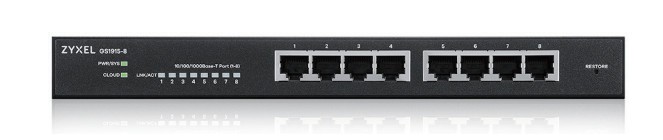 ZYXEL | GS1915-8EP-EU0101F | GS1915-8EP | Switch | Smart Managed Standalone/Nebula Cloud | Layer 2 | POE | Porturi 8 Gigabit POE | 60 W | Fanless, &quot;GS