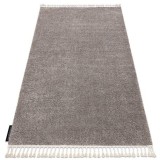 Covor Berber 9000 maro Franjuri shaggy, 240x330 cm, Dreptunghi, Polipropilena