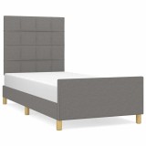 Cumpara ieftin Cadru de pat fara saltea, gri inchis, 80x200 cm, textil