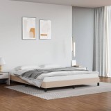 Cumpara ieftin Cadru de pat, cappuccino, 180x200 cm, piele ecologică