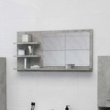 VidaXL Oglindă de baie, gri beton, 90 x 10,5 x 45 cm, PAL