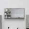 Oglinda de baie, gri beton, 90 x 10,5 x 45 cm, PAL GartenMobel Dekor