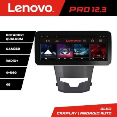 Navigatie Ssangyong Korando 2014-2019 K-1159 Lenovo PRO 4+64 12.3 inch qled android 4G DSP gps internet S CarStore Technology foto