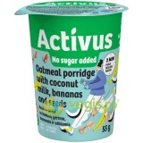 Porridge Instant din Ovaz Integral cu Banane si Seminte fara Zahar Activus 60g