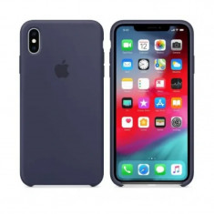 Husa Apple Silicone Cover pentru iPhone XS Max Midnight Blue