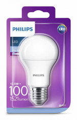 Bec LED Philips 13W (100W), E27, temperatura culoare 6500K, 1521 lumeni, 220-240V foto