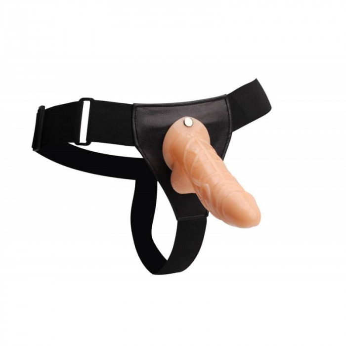 Strap On Hollow Cock Natural 18 cm