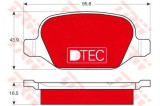 Set placute frana,frana disc LANCIA LYBRA SW (839BX) (1999 - 2005) TRW GDB1396DTE