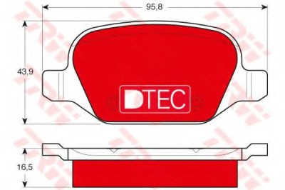 Set placute frana,frana disc ALFA ROMEO 147 (937) (2000 - 2010) TRW GDB1396DTE foto