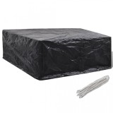 Cumpara ieftin Prelată mobilier exterior din poliratan cu 10 inele 260 x 260 x 90 cm, vidaXL