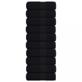 Cumpara ieftin Prosoape de baie 10 buc. FROGN Negru 30x30 cm 100% bumbac