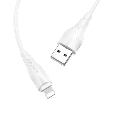Cablu Borofone 3M 2.4A Alb BX18 USB-A la Lightning foto