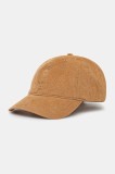 Wood Wood șapcă de baseball din catifea culoarea maro, neted