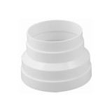 Reductie evacuare hota 125 - 100 mm PVC Nedco 661.014.00, alb
