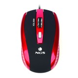 Mouse optic 800/1600dpi USB rosu/negru NGS