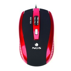 Mouse optic 800/1600dpi USB rosu/negru NGS foto
