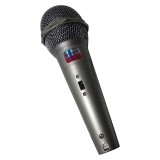 Microfon Dinamic,Cu Fir,Argintiu/ Negru