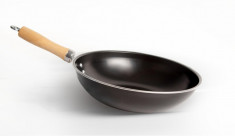 WOK TEFLON MANER LEMN, 32 CM, RIZZO foto