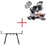 Fierastrau circular de masa culisant cu laser KZGS305-BE Scheppach 58012159944, 2000 W, O305 mm + Stand de lucru Troy 90012