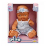 Papusa bebelus Ada, Dollz n More, cu pijama albastra, 23 cm