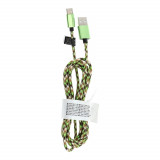 Cablu Date &amp; Incarcare Textil Tip C 2.0 (Verde) C248 2m