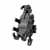 Suport telefon Motocicleta, Rezistent la șocuri, 7 inch, Dimensiune mare, Rotativ la 360&deg;, Cu amortizor, Prindere Oglinda