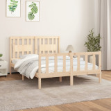 VidaXL Cadru de pat cu tăblie, 120x200 cm, lemn masiv de pin