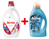 Cumpara ieftin Detergent lichid pentru rufe colorate Active, 6 litri, 120 spalari + Balsam de rufe Active Magic Blue, 1.5 litri, 60 spalari