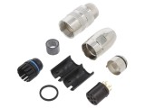 Conector M16 mamă 7 pini drept IP68